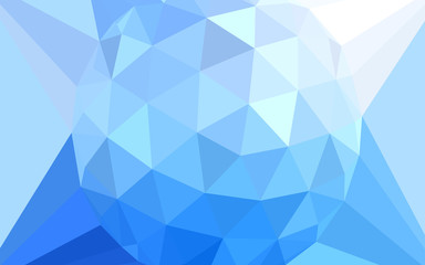 Fototapeta premium Light BLUE vector polygonal template with a diamond.