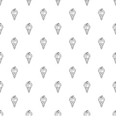 Fototapeta premium Wafer ice cream pattern vector seamless repeating for any web design