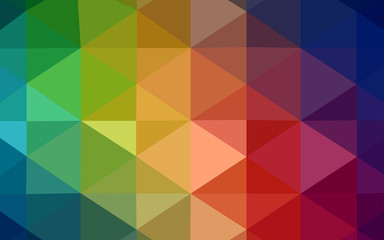 Obraz premium Dark Multicolor vector polygon abstract backdrop.