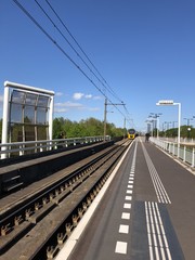 Fototapeta premium railroad subway crossing 