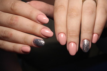 beautiful manicure of nails