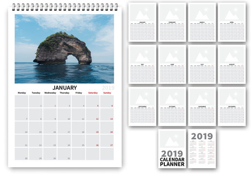 2019 Calendar Planner Layout