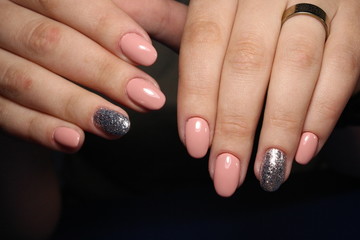 stylish manicure with a design