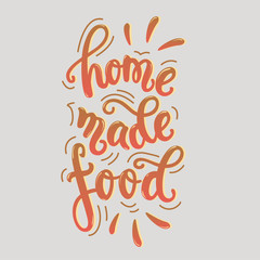 homemade food lettering