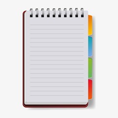 Realistic notebook, vector.