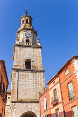 Fototapeta na wymiar Tower of the Puerta del Mercado city gate in Toro, Spain