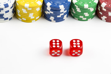 Gambling chips, poker chips