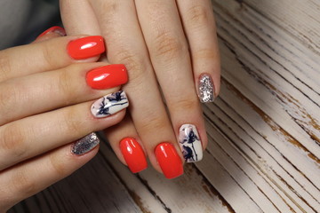 stylish red manicure