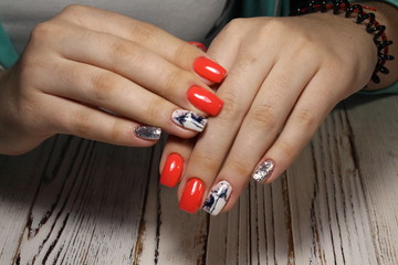 glamorous red manicure
