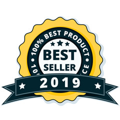 Best Seller 2019 label illustration