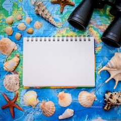 The square picture on the subject of vacation and travel on the sea