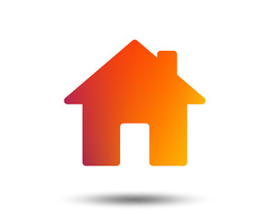 Home sign icon. Main page button. Navigation symbol. Blurred gradient design element. Vivid graphic flat icon. Vector