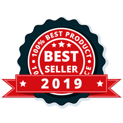Best Seller 2019 label illustration
