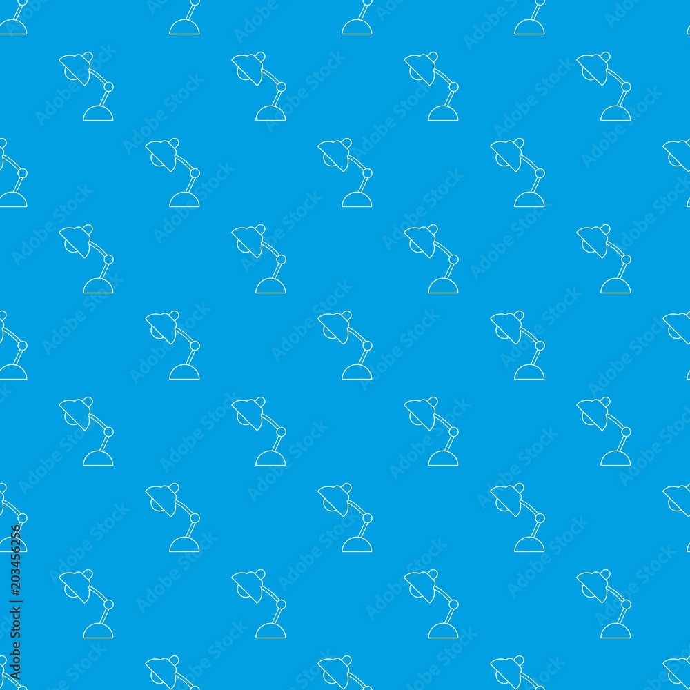 Poster Table lamp pattern vector seamless blue repeat for any use