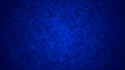 Obraz premium Abstract background of small triangles in blue colors.