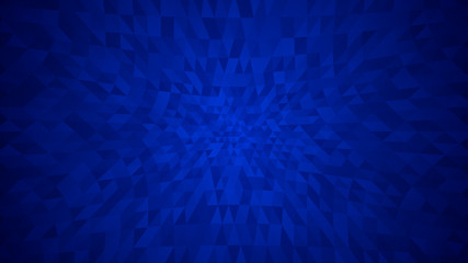Abstract background of small triangles in blue colors.