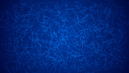 Abstract light background of curves or scratches in blue colors.