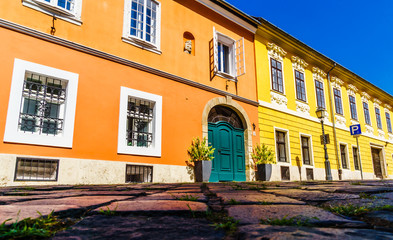 View on historic buildings in Budapest by Buda castle in Hungary © streetflash