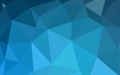 Fototapeta premium Light BLUE vector gradient triangles pattern.