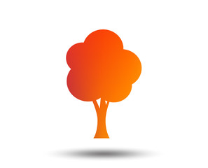 Tree sign icon. Forest symbol. Blurred gradient design element. Vivid graphic flat icon. Vector
