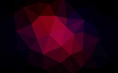 Fototapeta premium Dark Pink, Red vector polygonal background.