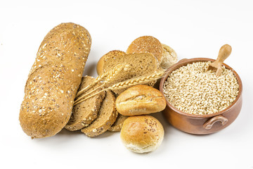 Variety of fresh tasty bread