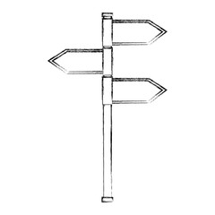 stick with arrows sign vector illustration design