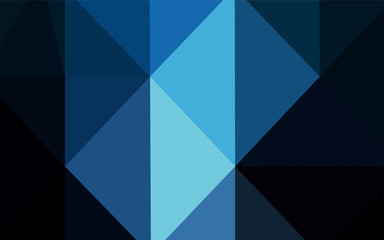 Dark BLUE vector shining triangular cover.