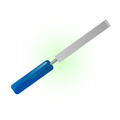 Metallic chisel vector illustration