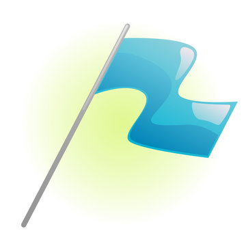 blue flag vector illustration