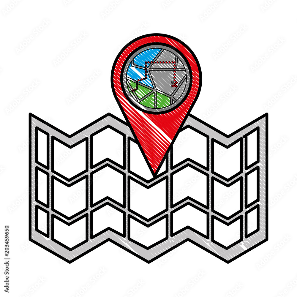 Poster gps navigation geolocation map pointer pin vector illustration