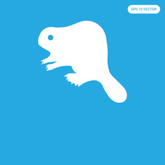  icon isolated on blue background