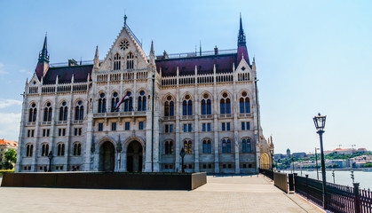 View on historical parliament of Budapest - Hungary