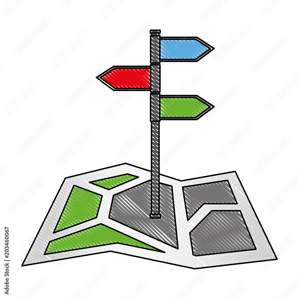 Poster gps navigation map with pin location vector illustration