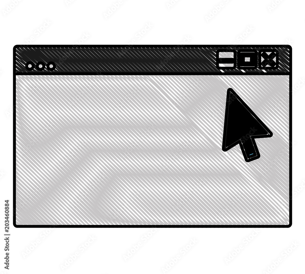 Poster web site page internet cursor arrow vector illustration