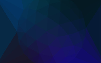 Obraz premium Dark BLUE vector low poly texture with a diamond.