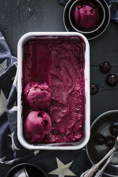 Cherry ice cream