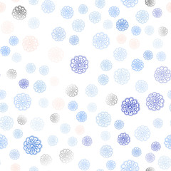 Light Pink, Blue vector seamless doodle blurred pattern.