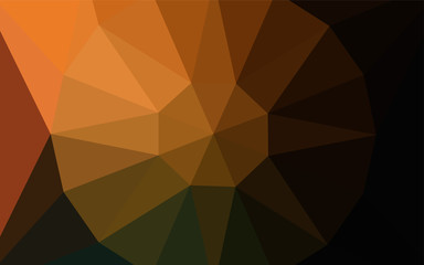 Obraz premium Dark Orange vector low poly texture with a diamond.