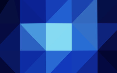 Dark BLUE vector shining triangular layout.