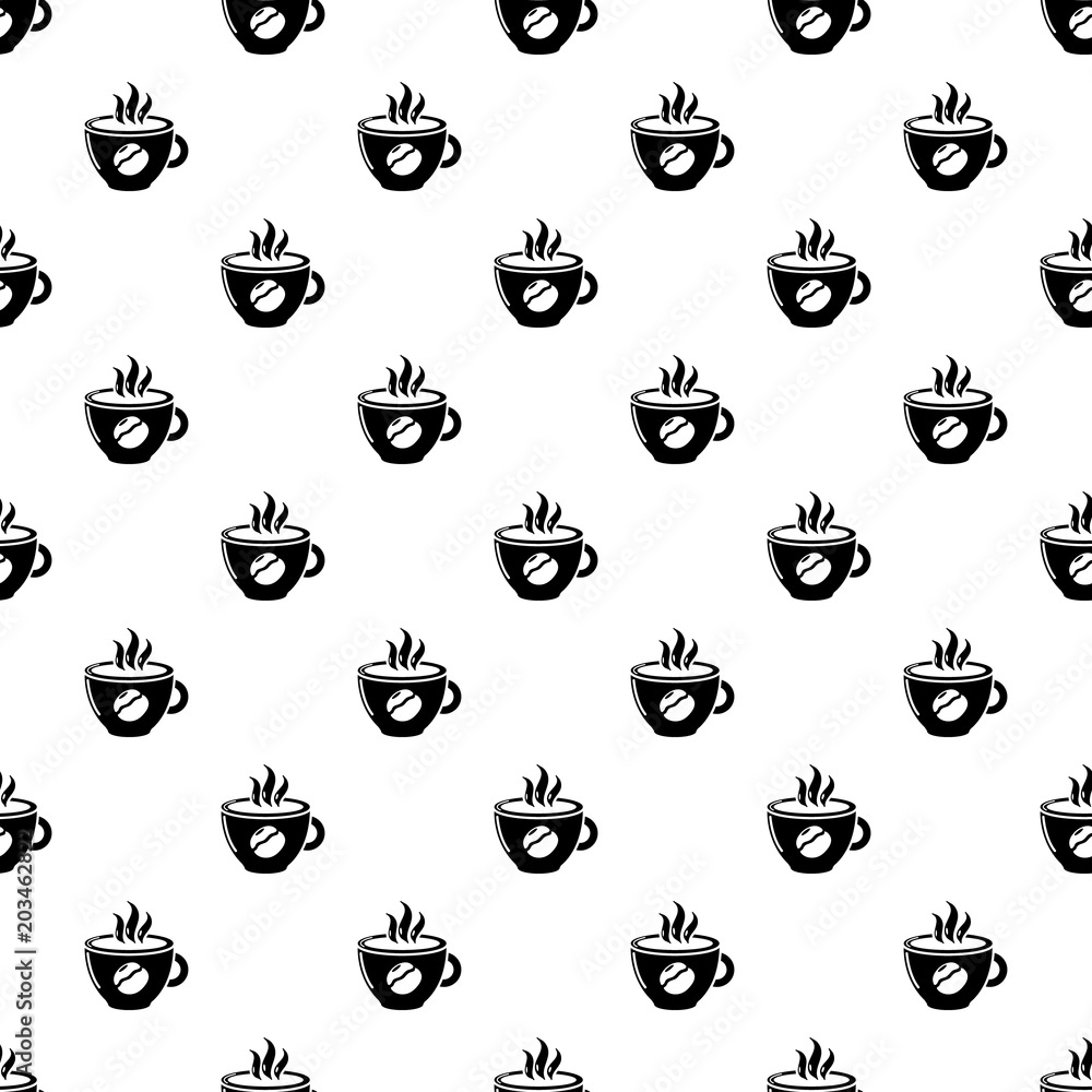Poster cup coffee pattern vector seamless repeating for any web design