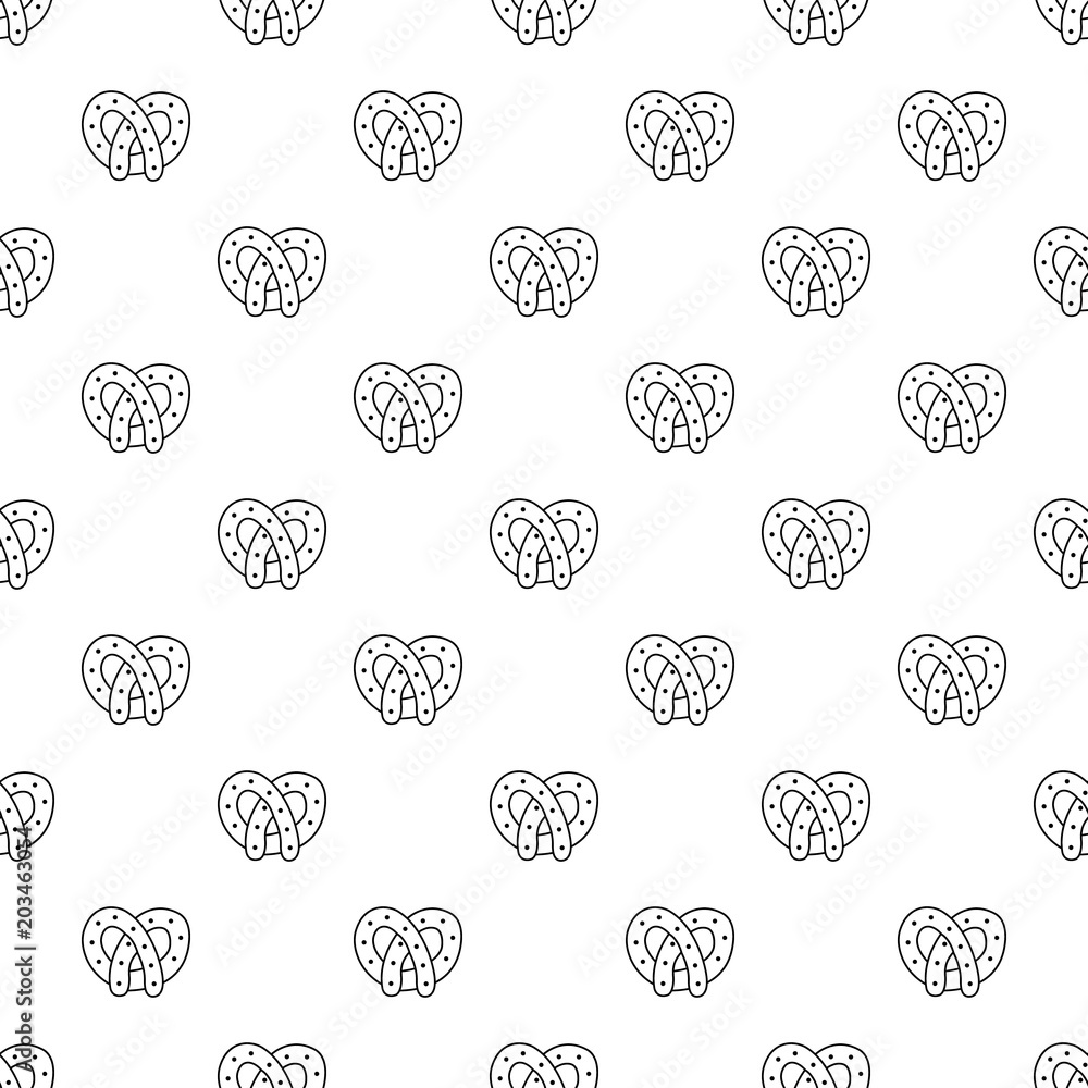 Poster pretzel pattern vector seamless repeating for any web design