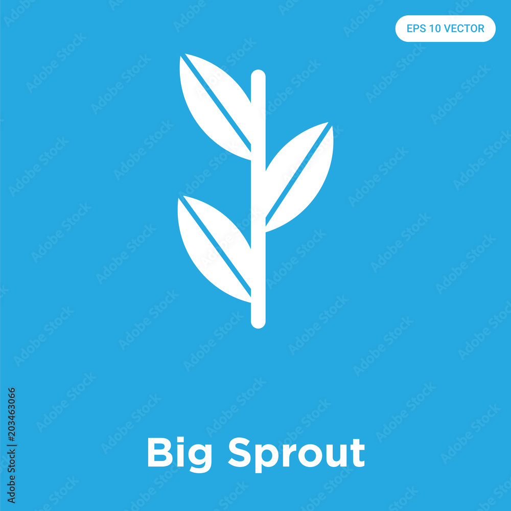 Wall mural Big Sprout icon isolated on blue background