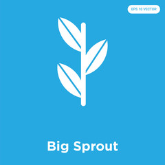 Fototapeta na wymiar Big Sprout icon isolated on blue background