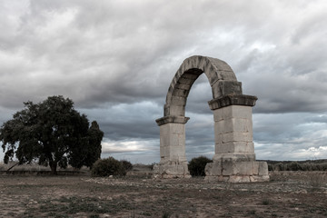 Roman arch on the via augusta at Cabanes, Spain.