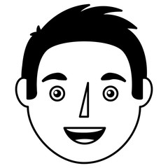 Obraz na płótnie Canvas young man face character image vector illustration