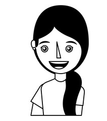 portrait woman female character image vector illustration