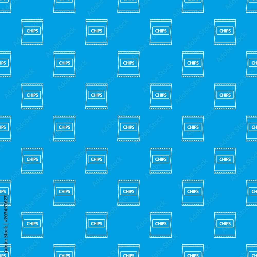 Poster chips pattern vector seamless blue repeat for any use