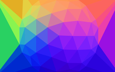 Obraz premium Dark Multicolor vector abstract polygonal background with a gem in a centre.