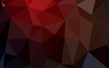 Dark Red vector shining triangular cover.